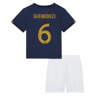 Frankrike Matteo Guendouzi #6 Fotballklær Hjemmedraktsett Barn VM 2022 Kortermet (+ korte bukser)